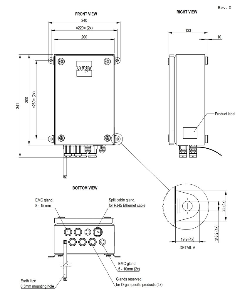 Orga Aviation – Datasheet Drawing – CIP402-22 – AA